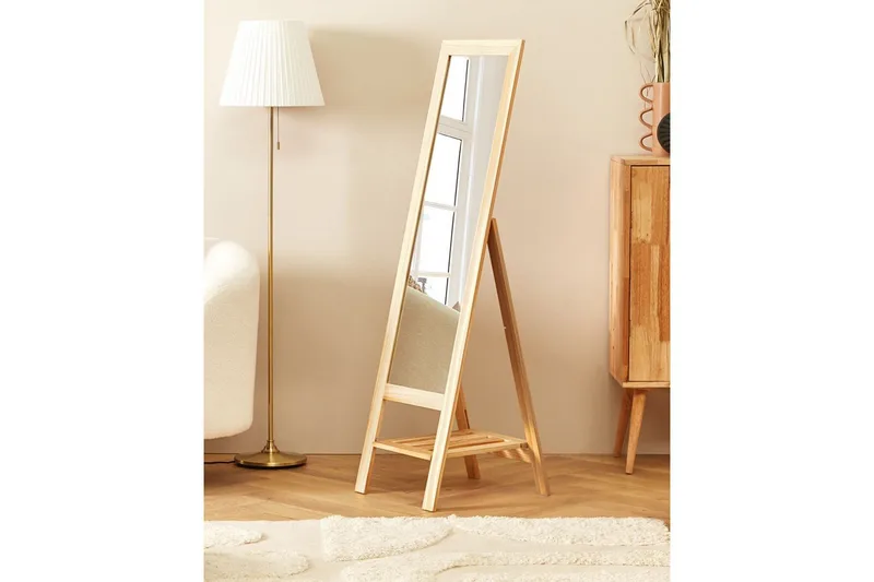 Golvspegel med hylla Luisant - Inredning & dekor - Speglar - Helkroppsspegel