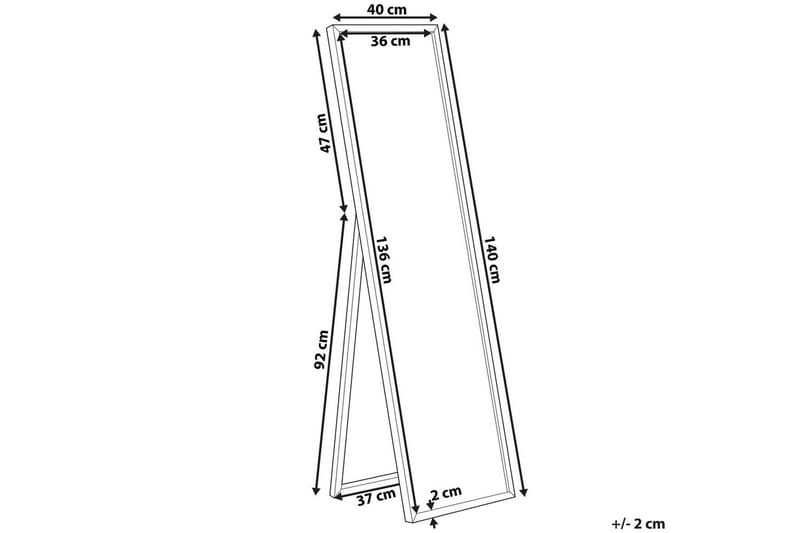 Golvspegel Torcy Silver - Silver - Inredning & dekor - Speglar - Helkroppsspegel