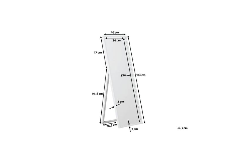 Torcy Spegel 40 cm - Vit - Inredning & dekor - Speglar - Golvspegel