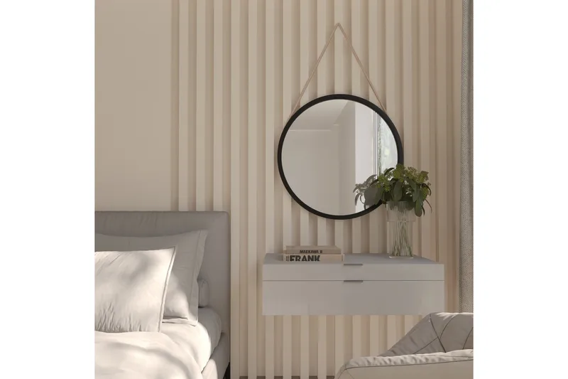 Grace Vägghängd Spegel Rund 60 cm - Svart - Inredning & dekor - Speglar - Väggspegel