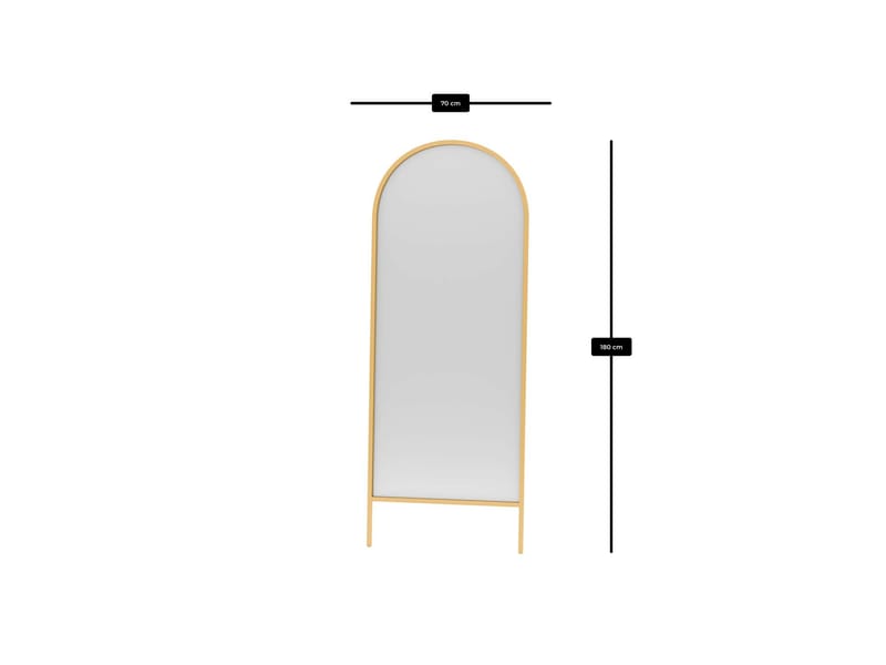 Halor Golvspegel 70x180 cm - Guld - Inredning & dekor - Speglar - Helkroppsspegel