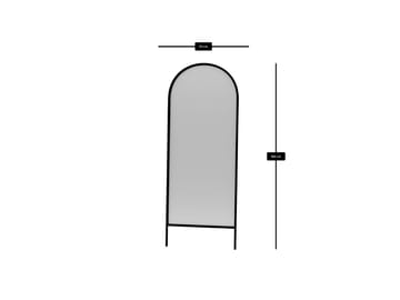 Halor Golvspegel 70x180 cm - Svart - Inredning & dekor - Speglar - Helkroppsspegel
