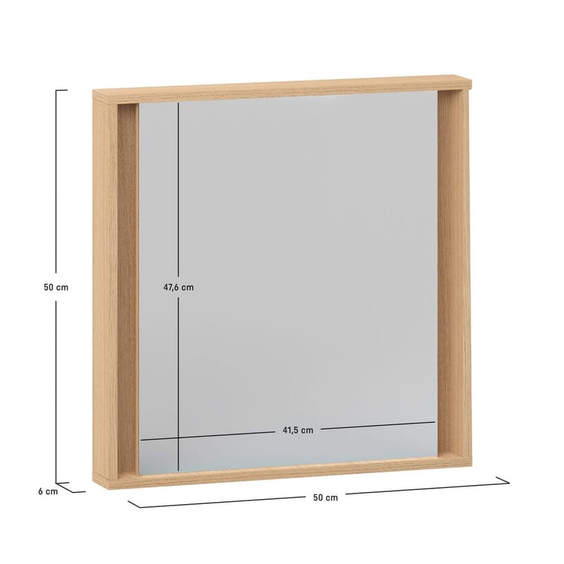 Hängande Spegel 4 You Fresh 50 cm - Ek - Inredning & dekor - Speglar - Väggspegel