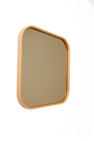 Invald Dekorativ spegel 95x95x4 cm - Vit ram med ekdetaljer - Inredning & dekor - Speglar - Väggspegel