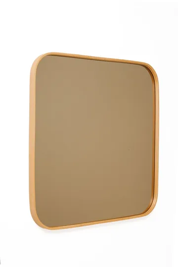 Invald Dekorativ spegel 95x95x4 cm - Vit ram med ekdetaljer - Inredning & dekor - Speglar - Väggspegel