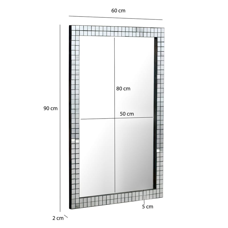 Junilo Väggspegel 60 cm - Silver och svart - Inredning & dekor - Speglar - Väggspegel