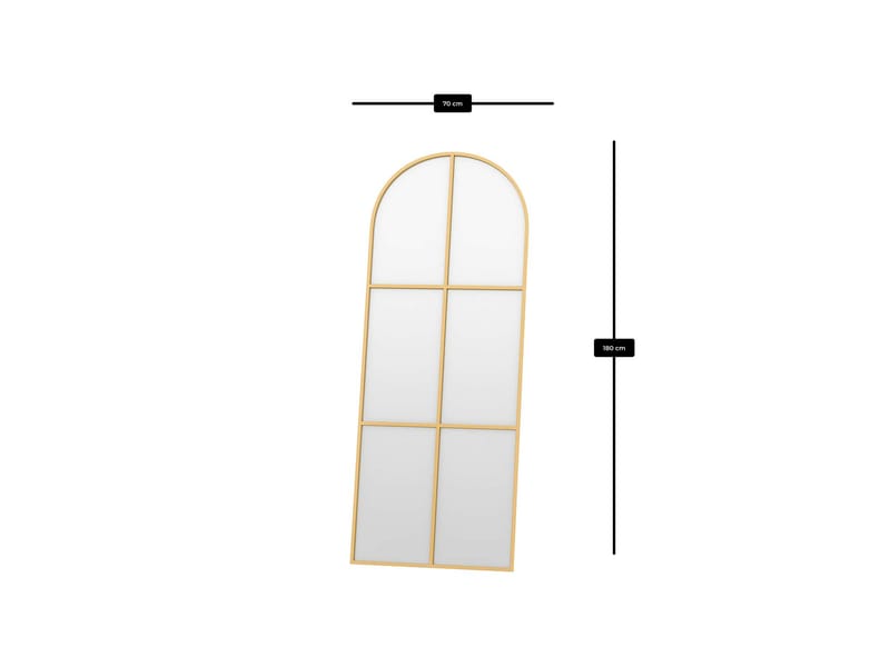 Kavor Golvspegel 70x180 cm - Guld - Inredning & dekor - Speglar - Helkroppsspegel