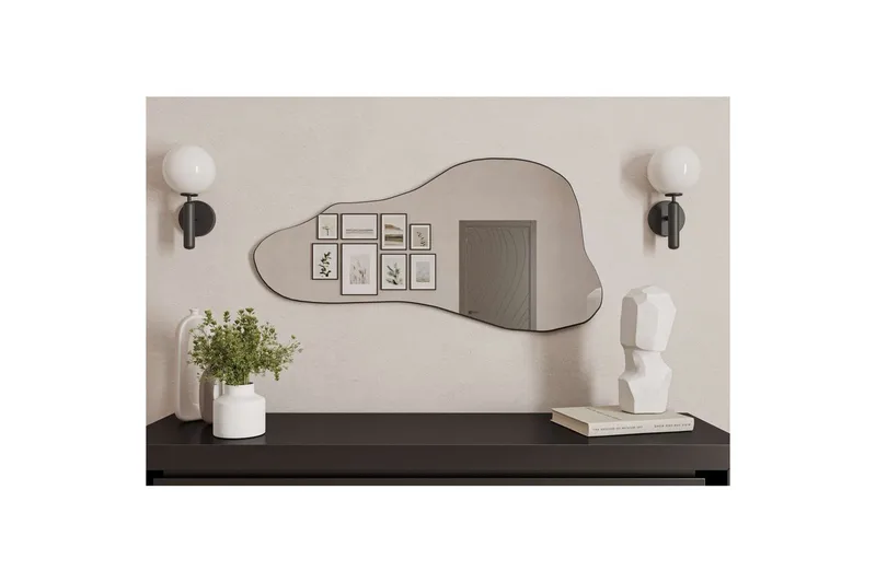 Kelon Vägghängd Spegel 60 cm - Svart - Inredning & dekor - Speglar - Väggspegel