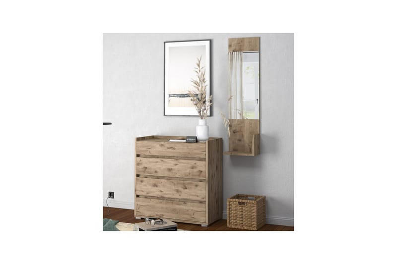 Kosmo Vägghängd Spegel Rectangulär 32x114 cm - Grå - Inredning & dekor - Speglar - Väggspegel