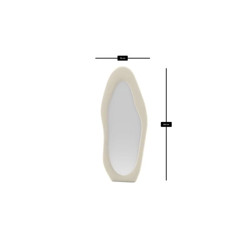 Kuro Golvspegel 70x165 cm - Krämvit - Inredning & dekor - Speglar - Helkroppsspegel