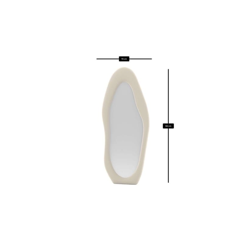 Kuro Golvspegel 70x165 cm - Krämvit - Inredning & dekor - Speglar - Helkroppsspegel