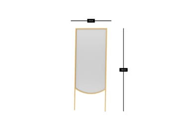 Linor Golvspegel 70x180 cm - Guld - Inredning & dekor - Speglar - Helkroppsspegel