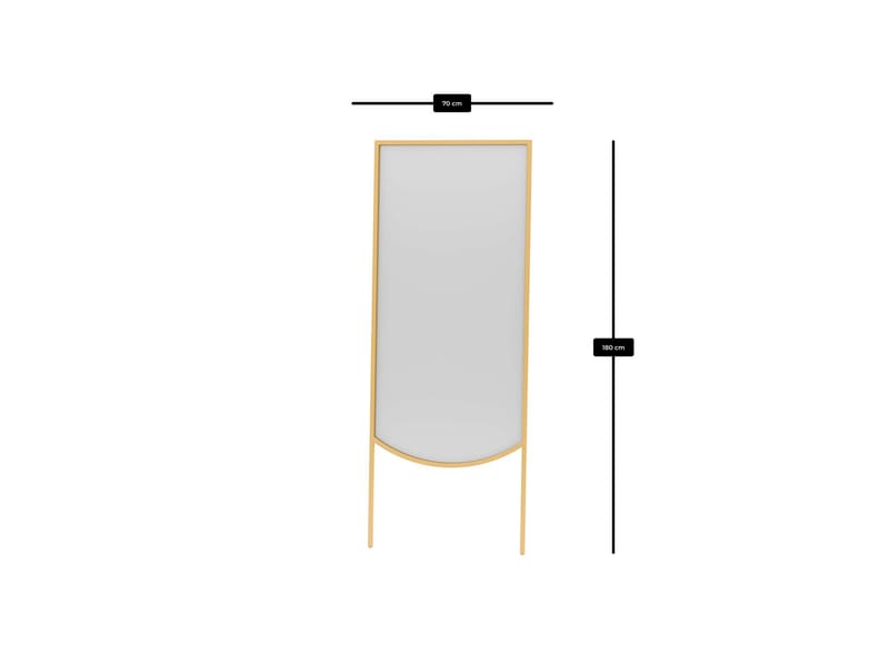 Linor Golvspegel 70x180 cm - Guld - Inredning & dekor - Speglar - Helkroppsspegel