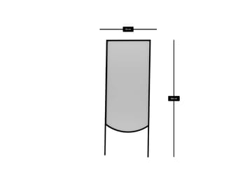 Linor Golvspegel 70x180 cm - Svart - Inredning & dekor - Speglar - Helkroppsspegel