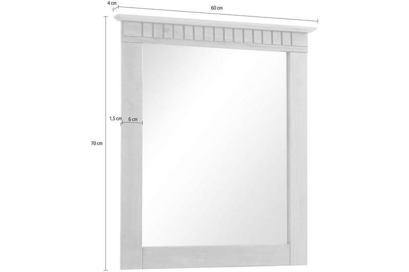 Lisa Vägghängd Spegel Rectangulär 60x70 cm - Natur - Inredning & dekor - Speglar - Väggspegel