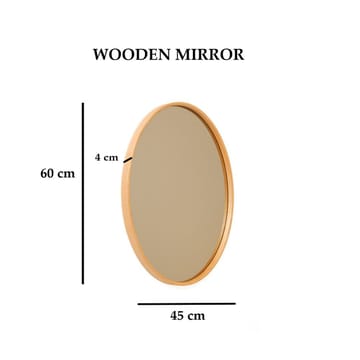 Lorys Vägghängd Spegel Oval 45 cm - Brun - Inredning & dekor - Speglar - Väggspegel