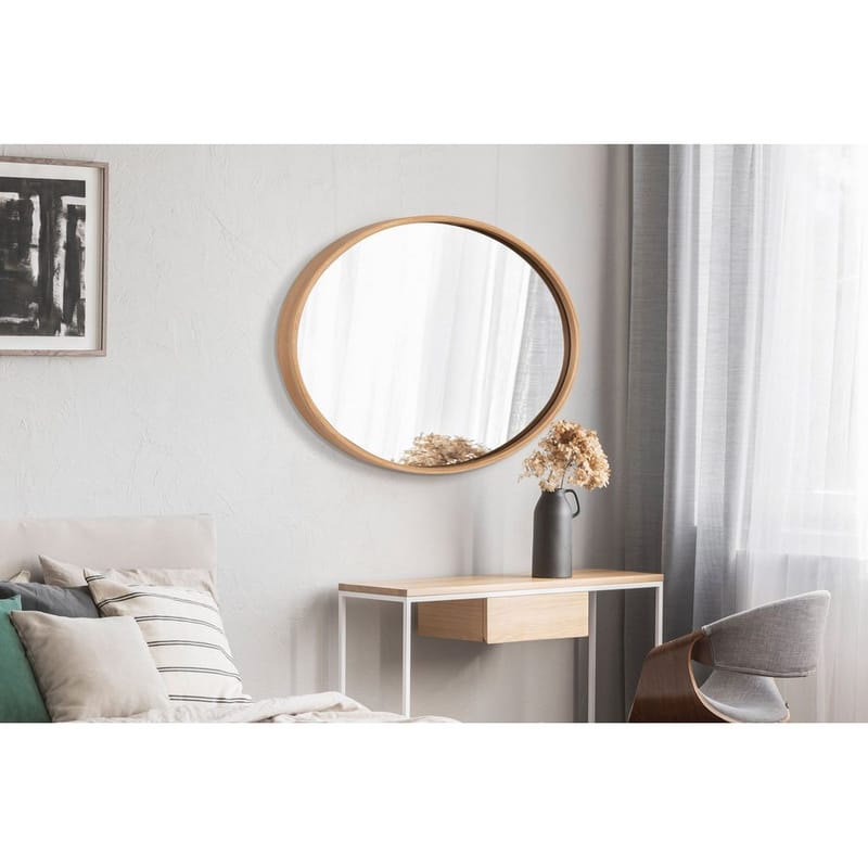 Lorys Vägghängd Spegel Oval 45 cm - Brun - Inredning & dekor - Speglar - Väggspegel