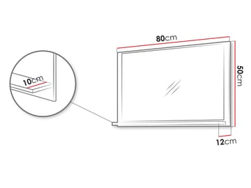 Merlinor Väggspegel 80 cm - svart - Inredning & dekor - Speglar - Badrumsspegel
