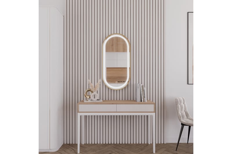 Micedi Vägghängd Spegel Oval 50x100 cm Guld - Inredning & dekor - Speglar - Väggspegel