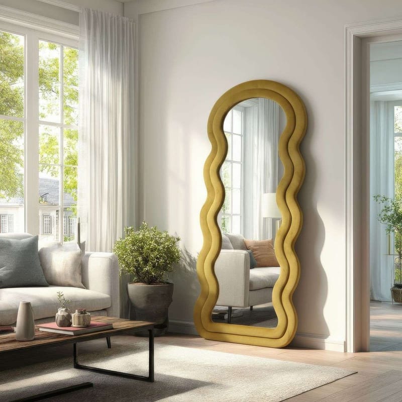 Mijara Golvspegel 65x170 cm - Gul - Inredning & dekor - Speglar - Helkroppsspegel