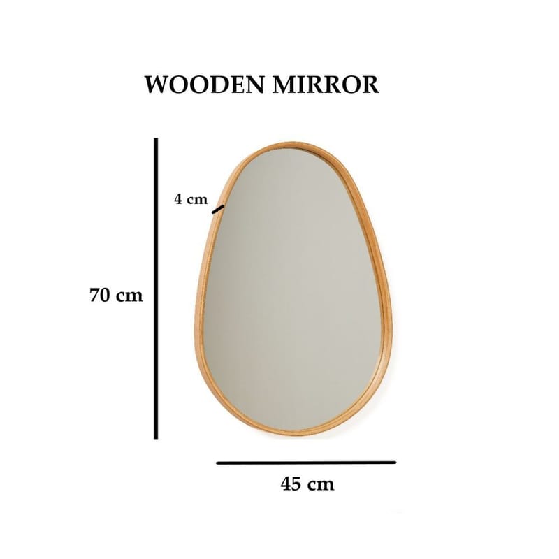 Mirrel Vägghängd Spegel 45 cm - Brun - Inredning & dekor - Speglar - Väggspegel