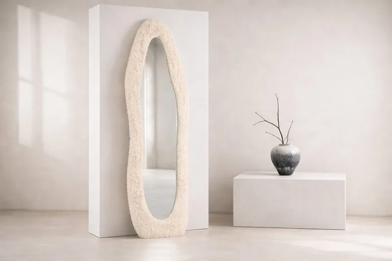 Mirza Stor spegel 193 cm, beige