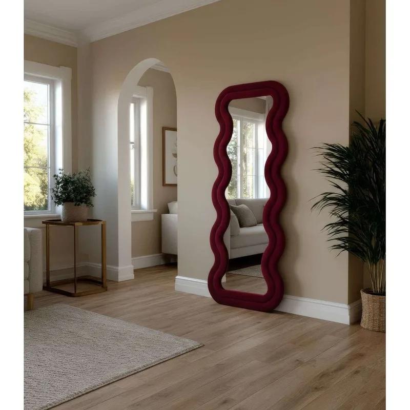 Muli Golvspegel 65x170 cm - Vinröd - Inredning & dekor - Speglar - Helkroppsspegel