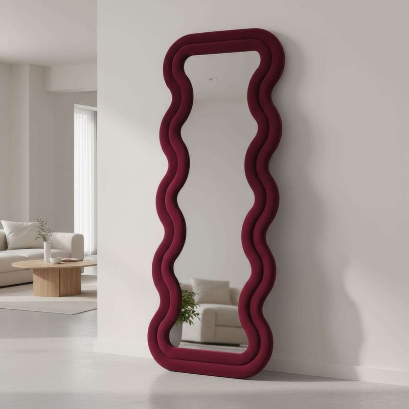 Muli Golvspegel 65x170 cm - Vinröd - Inredning & dekor - Speglar - Helkroppsspegel