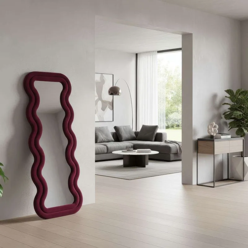 Muli Golvspegel 65x170 cm - Vinröd - Inredning & dekor - Speglar - Helkroppsspegel