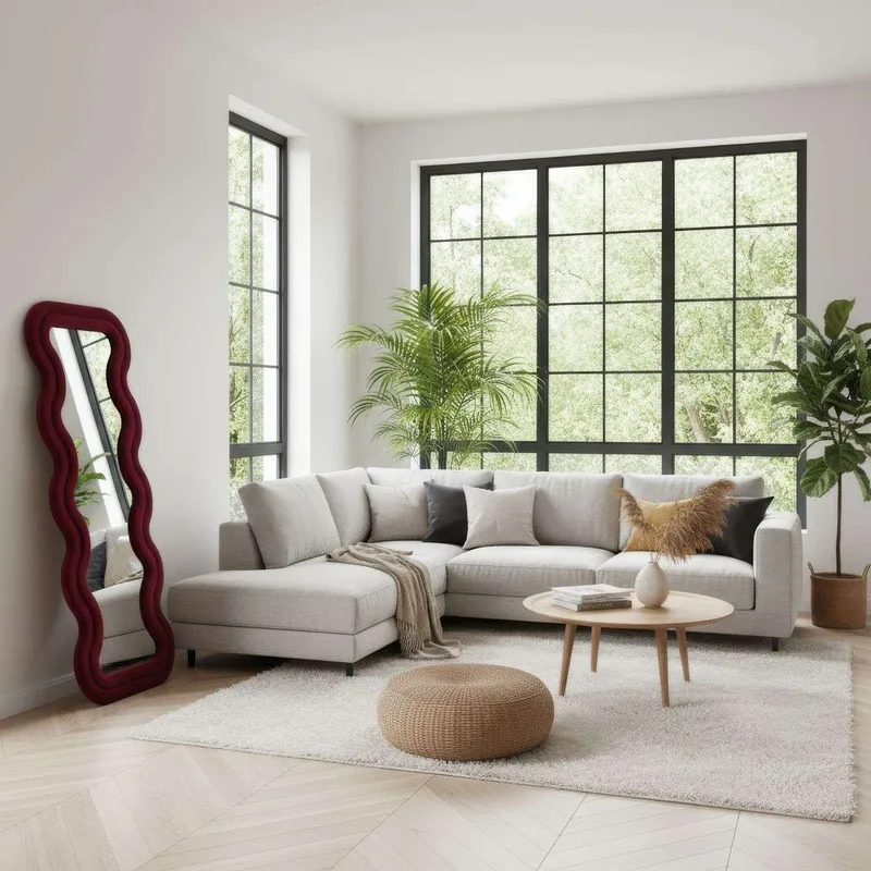 Muli Golvspegel 65x170 cm - Vinröd - Inredning & dekor - Speglar - Helkroppsspegel