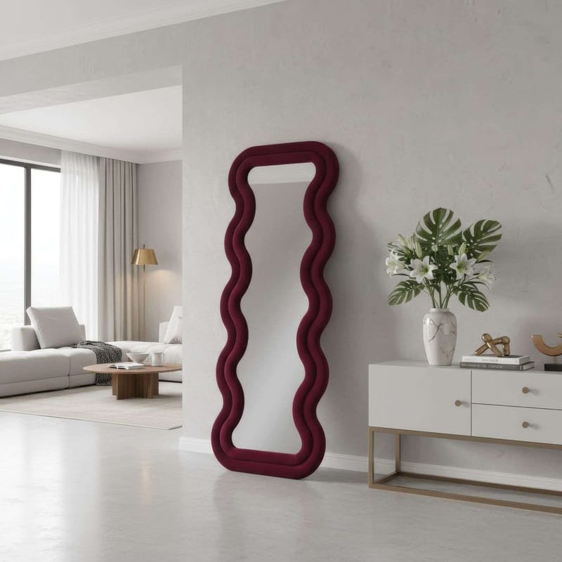 Muli Golvspegel 65x170 cm - Vinröd - Inredning & dekor - Speglar - Helkroppsspegel