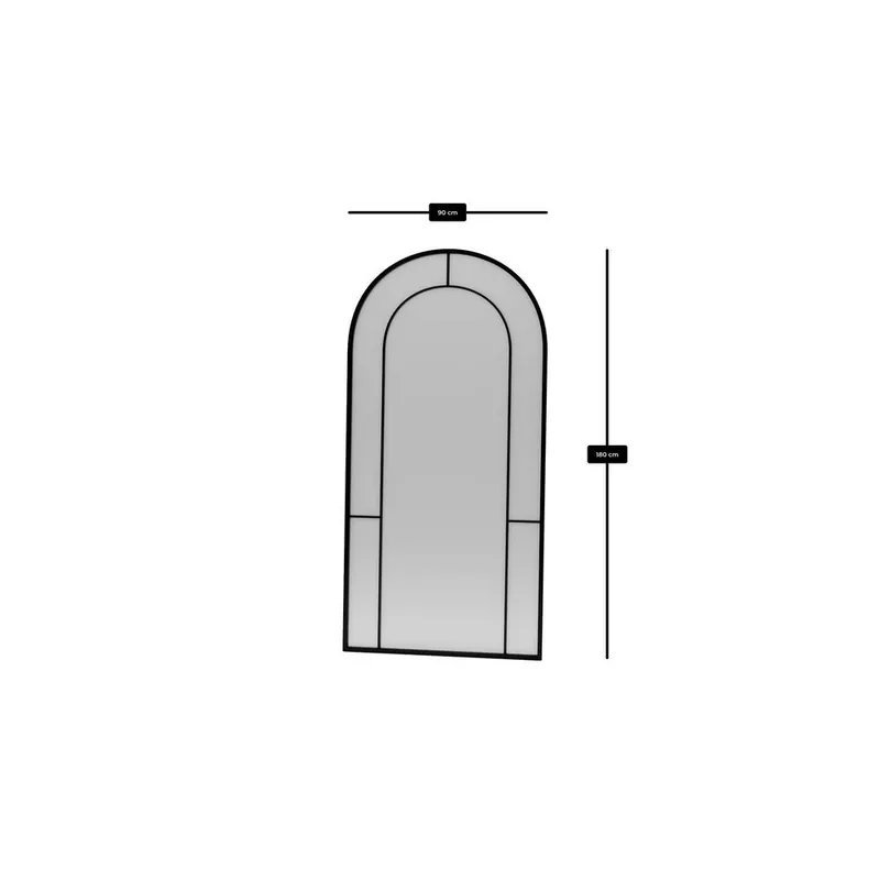 Navricon Golvspegel 90x180 cm - Svart - Inredning & dekor - Speglar - Helkroppsspegel