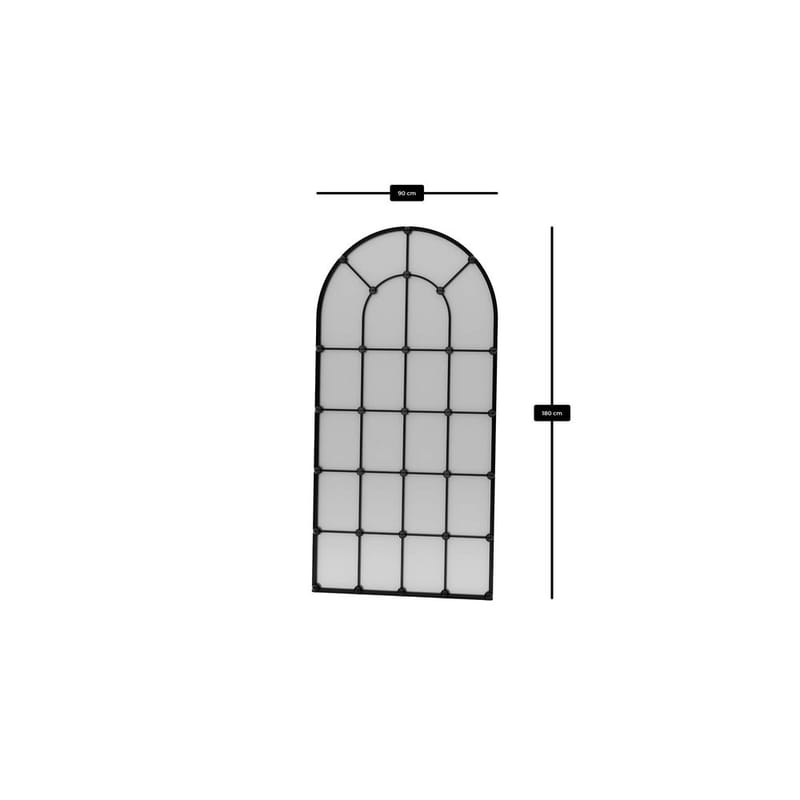 Omari Golvspegel 90x180 cm - Svart - Inredning & dekor - Speglar - Helkroppsspegel