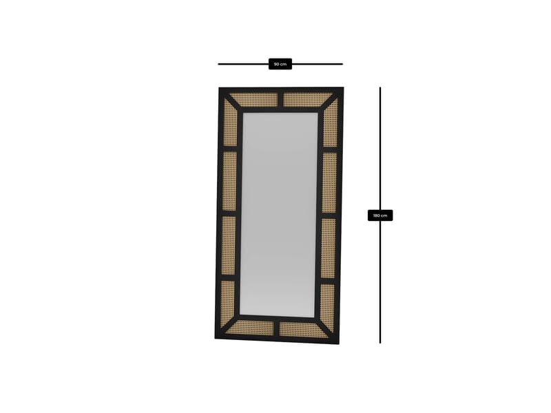 Omber Golvspegel 90x180 cm - Svart - Inredning & dekor - Speglar - Helkroppsspegel