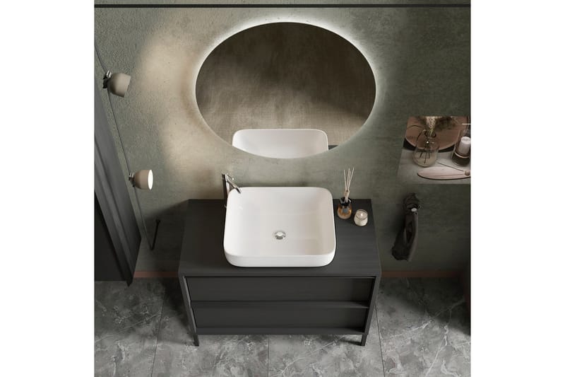 PARONA Badrumsspegel 74x74 cm Transparent - Transparent - Inredning & dekor - Speglar - Badrumsspegel