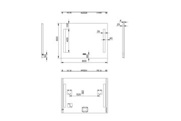 Purnuvara Badrumsspegel 80x60 cm LED-belysning - Inredning & dekor - Speglar - Badrumsspegel