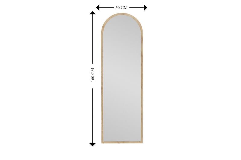 Rusele Spegel 50 cm Rektangulär Trä/Natur - Väggspegel - Helkroppsspegel