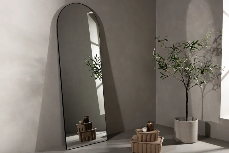 Sarasota Vägghängd Spegel Rektangulär 66x193 cm - Svart - Inredning & dekor - Speglar - Väggspegel