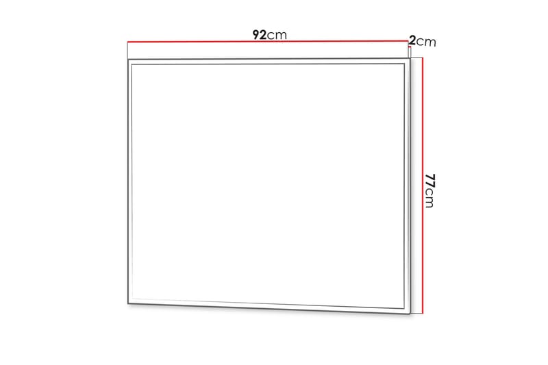 Simply Vägghängd Spegel Rektangulär 92 cm - Vit - Inredning & dekor - Speglar - Väggspegel