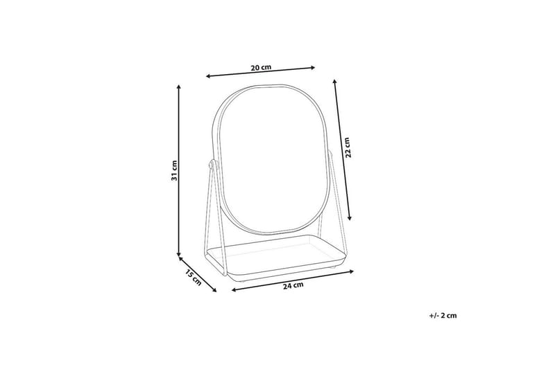 Sminkspegel Correze Guld/svart - Guld/svart - Inredning & dekor - Speglar - Sminkspegel