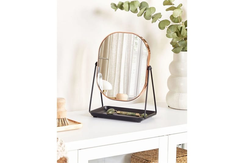 Sminkspegel Correze Rose guld/svart - Rose guld/svart - Inredning & dekor - Speglar - Sminkspegel