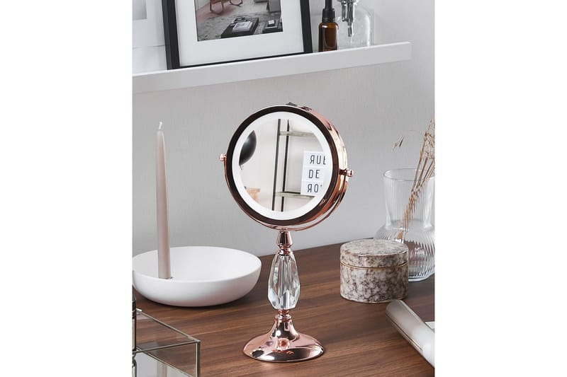 Sminkspegel Maury Rose guld - Rose guld - Inredning & dekor - Speglar - Sminkspegel