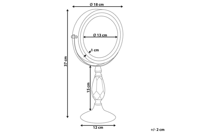 Sminkspegel Maury Silver - Silver - Inredning & dekor - Speglar - Sminkspegel