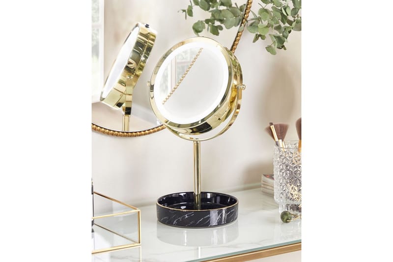 Sminkspegel Savoie Guld/Svart - Guld/Svart - Inredning & dekor - Speglar - Sminkspegel