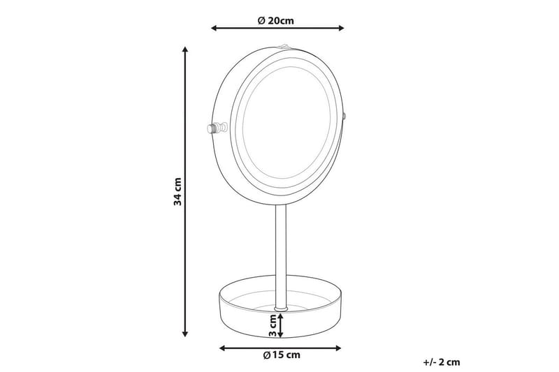 Sminkspegel Savoie Silver/Vit - Silver/Vit - Inredning & dekor - Speglar - Sminkspegel