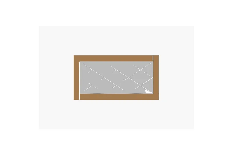 Spegel Elorwich Brons / Vit, Brons / Vit