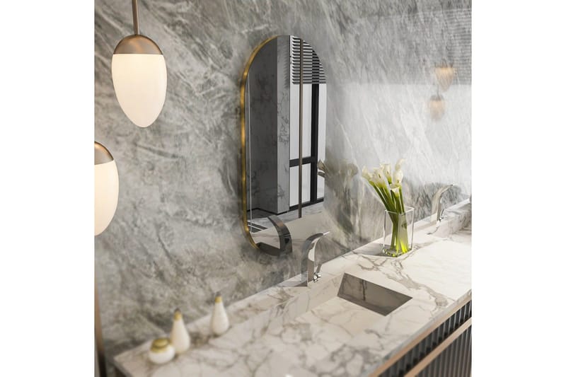 Spegel Erona Mörkgrå / Rany - Mörkgrå / Rany - Inredning & dekor - Speglar - Väggspegel