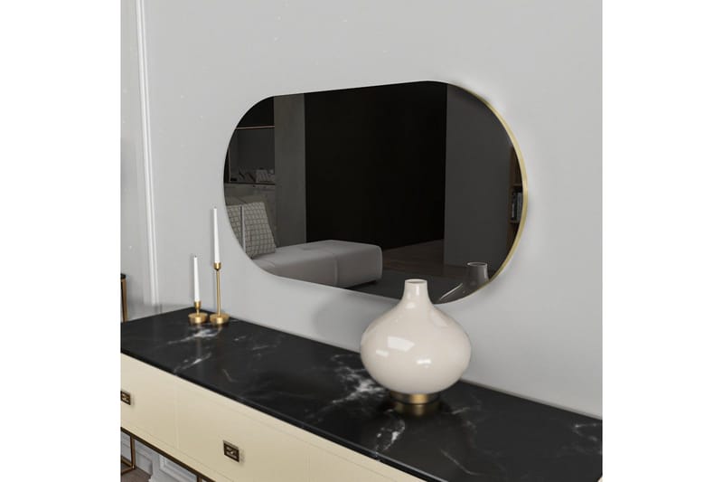 Spegel Erona Mörkgrå / Rany - Mörkgrå / Rany - Inredning & dekor - Speglar - Väggspegel