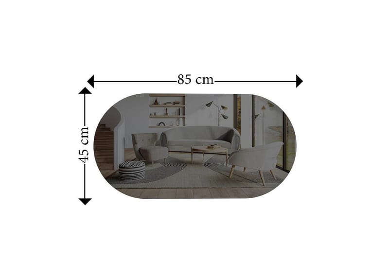 Spegel Erona Mörkgrå / Rany - Mörkgrå / Rany - Inredning & dekor - Speglar - Väggspegel