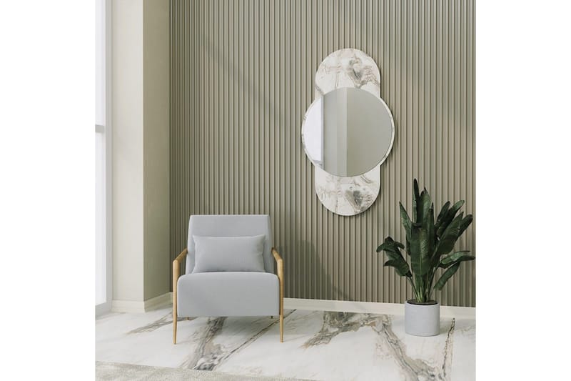 Spegel Ewelina Marmor - Vit - Inredning & dekor - Speglar - Väggspegel